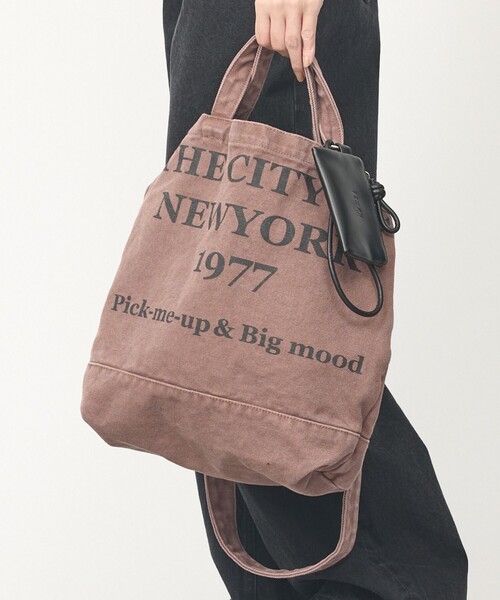 abahouse mavie（アバハウスマヴィ）の「【CONTROL FREAK/コントロールフリーク】WASHED LOGOトート/別注カラー（トートバッグ・レディース・ブラウン/アイボリー/ブルー・フリー）」の2枚目の写真