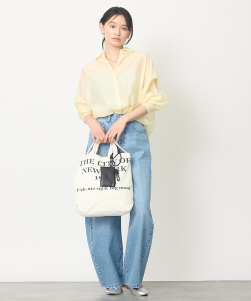 abahouse mavie（アバハウスマヴィ）の「【CONTROL FREAK/コントロールフリーク】WASHED LOGOトート/別注カラー（トートバッグ・レディース・ブラウン/アイボリー/ブルー・フリー）」の12枚目の写真