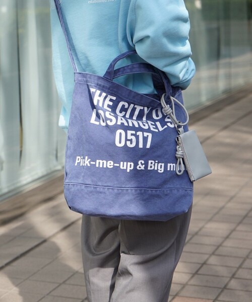 abahouse mavie（アバハウスマヴィ）の「【CONTROL FREAK/コントロールフリーク】WASHED LOGOトート/別注カラー（トートバッグ・レディース・ブラウン/アイボリー/ブルー・フリー）」の22枚目の写真