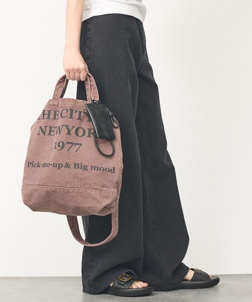 abahouse mavie（アバハウスマヴィ）の「【CONTROL FREAK/コントロールフリーク】WASHED LOGOトート/別注カラー（トートバッグ・レディース・ブラウン/アイボリー/ブルー・フリー）」の6枚目の写真