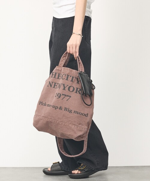 abahouse mavie（アバハウスマヴィ）の「【CONTROL FREAK/コントロールフリーク】WASHED LOGOトート/別注カラー（トートバッグ・レディース・ブラウン/アイボリー/ブルー・フリー）」の7枚目の写真