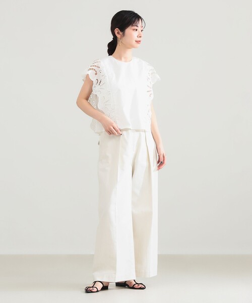 Demi-Luxe BEAMS(デミルクス ビームス)の「カットワーク ブラウス(シャツ/ブラウス・レディース・ブラック/ホワイト・36/38)」の7枚目の写真