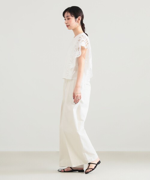 Demi-Luxe BEAMS(デミルクス ビームス)の「カットワーク ブラウス(シャツ/ブラウス・レディース・ブラック/ホワイト・36/38)」の9枚目の写真