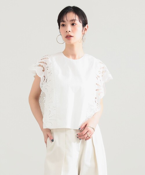 Demi-Luxe BEAMS(デミルクス ビームス)の「カットワーク ブラウス(シャツ/ブラウス・レディース・ブラック/ホワイト・36/38)」の12枚目の写真
