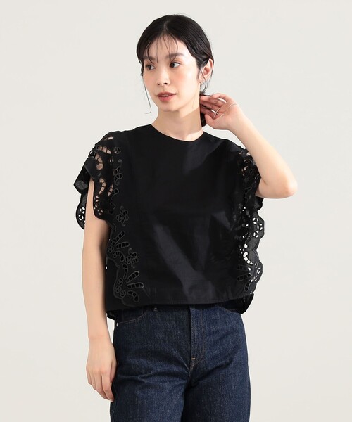 Demi-Luxe BEAMS(デミルクス ビームス)の「カットワーク ブラウス(シャツ/ブラウス・レディース・ブラック/ホワイト・36/38)」の17枚目の写真