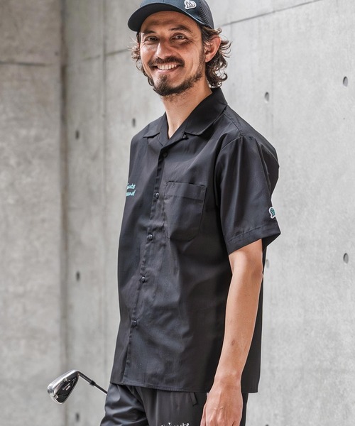 1minute 1second(ワンミニットワンセカンド)の「mhs2565-1M1S back-twill open collar shirt オープンカラーシャツ(1M26N170)(シャツ/ブラウス・メンズ・ネイビー/ブラック×ホワイト/ブラック×ブルー・XL/L/M/S)」の4枚目の写真