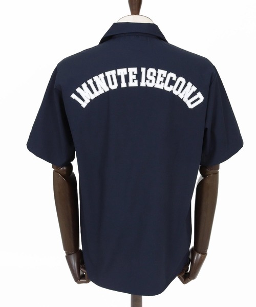 1minute 1second(ワンミニットワンセカンド)の「mhs2565-1M1S back-twill open collar shirt オープンカラーシャツ(1M26N170)(シャツ/ブラウス・メンズ・ネイビー/ブラック×ホワイト/ブラック×ブルー・XL/L/M/S)」の20枚目の写真