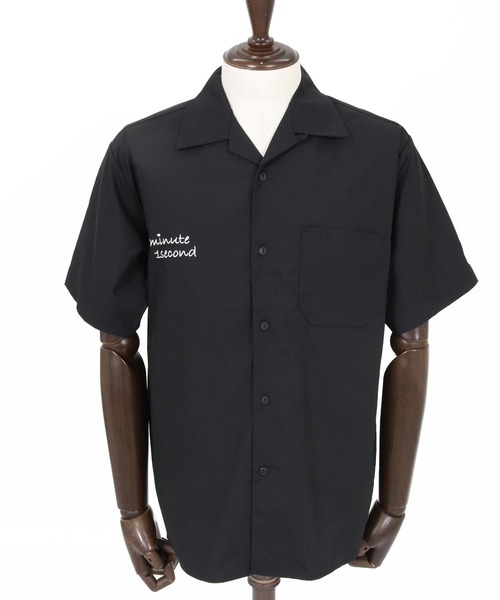 1minute 1second(ワンミニットワンセカンド)の「mhs2565-1M1S back-twill open collar shirt オープンカラーシャツ(1M26N170)(シャツ/ブラウス・メンズ・ネイビー/ブラック×ホワイト/ブラック×ブルー・XL/L/M/S)」の21枚目の写真
