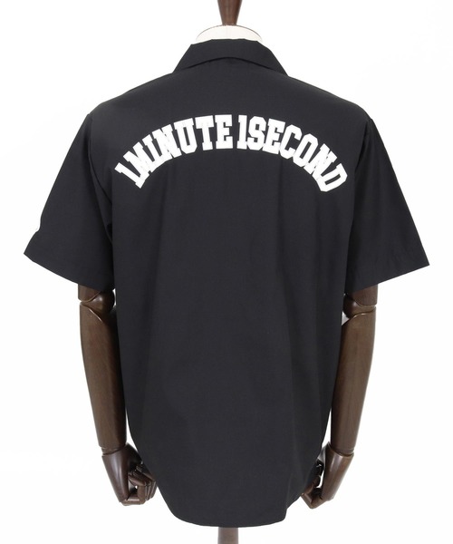 1minute 1second(ワンミニットワンセカンド)の「mhs2565-1M1S back-twill open collar shirt オープンカラーシャツ(1M26N170)(シャツ/ブラウス・メンズ・ネイビー/ブラック×ホワイト/ブラック×ブルー・XL/L/M/S)」の22枚目の写真
