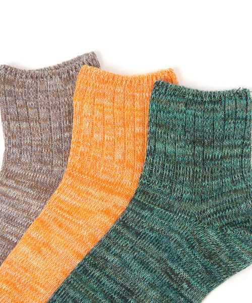 LAKOLE（ラコレ）の「ショートMIXカラーソックス / 636441（ソックス/靴下・メンズ・グレー/オレンジ/グリーン・FREE）」の6枚目の写真