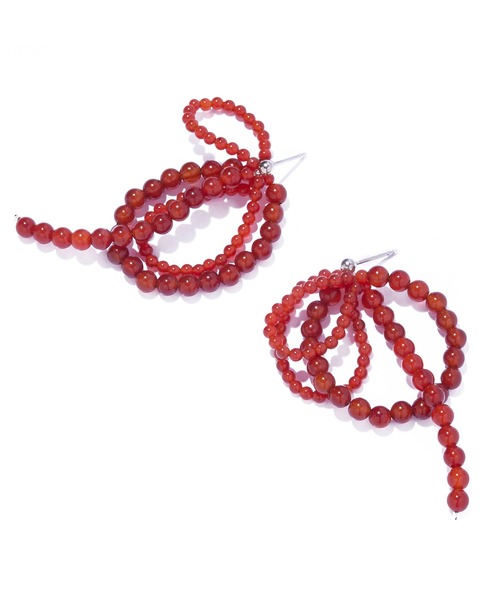IRIS47(イリスフォーセブン)の「【IRIS 47】fabiana red agate pierce/ファビアナ レッドアゲート ピアス JSV11(ピアス(両耳用)・レディース・レッド・FREE)」の2枚目の写真