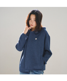 Clover Unbalance Hoodie Zip-Up, Navy