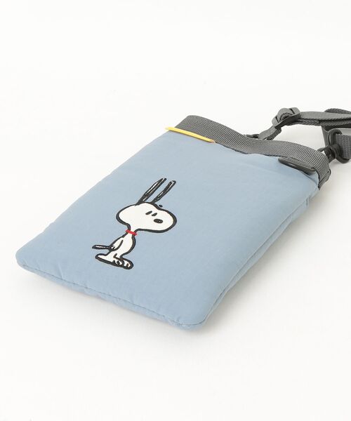 SNOOPY（スヌーピー）の「SNOOPY スヌーピー スマホショルダーバッグ リップストップ（ショルダーバッグ・レディース・ブルー/ブラック・FREE）」の4枚目の写真