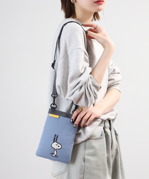 SNOOPY（スヌーピー）の「SNOOPY スヌーピー スマホショルダーバッグ リップストップ（ショルダーバッグ・レディース・ブルー/ブラック・FREE）」の15枚目の写真