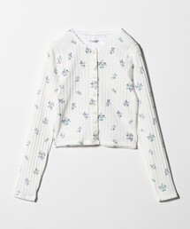 JANESMITH（ジェーンスミス）の「＜JANE SMITH ＞フラワープリント クルーネック リブカーディガン（カーディガン/ボレロ）」