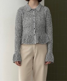 lawgy（ラウジー）の「mix flare collar accent button knit / ミックスフレアカラーアクセントボタンニット（ニット/セーター）」