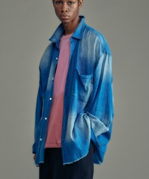 【ADAMPATEK/アダムパテック】aging sheer denim shirt/エイジングシアーデニムシャツ