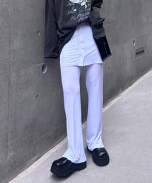 Ameri | WRAP BELT SET RIB PANTS(その他パンツ)