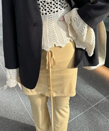 Ameri（アメリ）の「WRAP BELT SET RIB PANTS（その他パンツ）」
