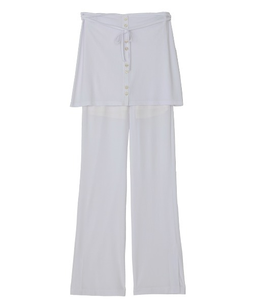 Ameri（アメリ）の「WRAP BELT SET RIB PANTS（その他パンツ・レディース・ホワイト/イエロー/ライトブルー・SMALL/MEDIUM）」の20枚目の写真