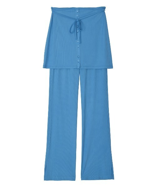 Ameri（アメリ）の「WRAP BELT SET RIB PANTS（その他パンツ・レディース・ホワイト/イエロー/ライトブルー・SMALL/MEDIUM）」の21枚目の写真