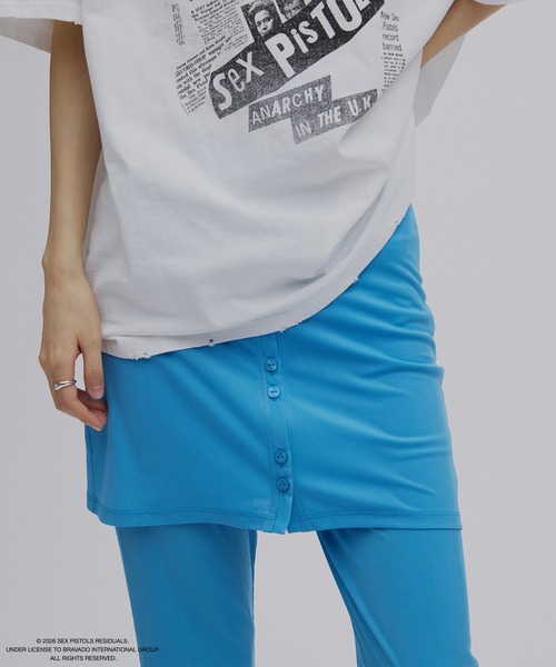 Ameri（アメリ）の「WRAP BELT SET RIB PANTS（その他パンツ・レディース・ホワイト/イエロー/ライトブルー・SMALL/MEDIUM）」の7枚目の写真