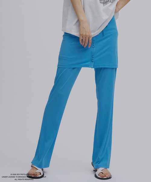 Ameri（アメリ）の「WRAP BELT SET RIB PANTS（その他パンツ・レディース・ホワイト/イエロー/ライトブルー・SMALL/MEDIUM）」の8枚目の写真