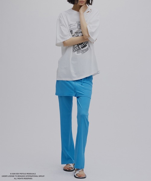 Ameri（アメリ）の「WRAP BELT SET RIB PANTS（その他パンツ・レディース・ホワイト/イエロー/ライトブルー・SMALL/MEDIUM）」の9枚目の写真