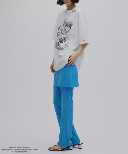 Ameri（アメリ）の「WRAP BELT SET RIB PANTS（その他パンツ・レディース・ホワイト/イエロー/ライトブルー・SMALL/MEDIUM）」の11枚目の写真