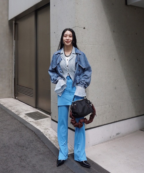 Ameri（アメリ）の「WRAP BELT SET RIB PANTS（その他パンツ・レディース・ホワイト/イエロー/ライトブルー・SMALL/MEDIUM）」の16枚目の写真
