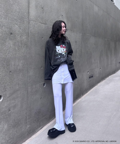 Ameri（アメリ）の「WRAP BELT SET RIB PANTS（その他パンツ・レディース・ホワイト/イエロー/ライトブルー・SMALL/MEDIUM）」の13枚目の写真