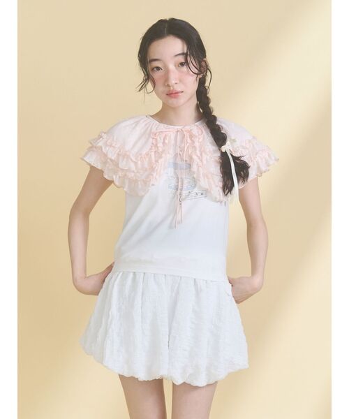 merry jenny（メリージェニー）の「あの日のメリーゴーランドtee（Tシャツ/カットソー・レディース・ミント/アイボリー/オフホワイト・FREE）」の7枚目の写真