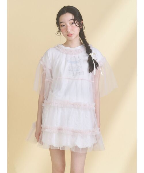 merry jenny（メリージェニー）の「あの日のメリーゴーランドtee（Tシャツ/カットソー・レディース・ミント/アイボリー/オフホワイト・FREE）」の8枚目の写真