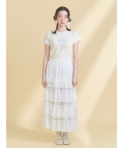 merry jenny（メリージェニー）の「あの日のメリーゴーランドtee（Tシャツ/カットソー・レディース・ミント/アイボリー/オフホワイト・FREE）」の12枚目の写真