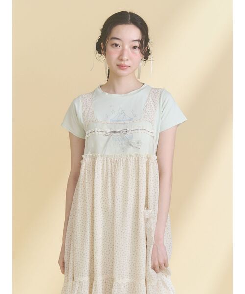 merry jenny（メリージェニー）の「あの日のメリーゴーランドtee（Tシャツ/カットソー・レディース・ミント/アイボリー/オフホワイト・FREE）」の14枚目の写真