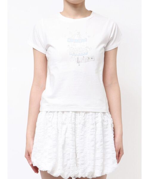 merry jenny（メリージェニー）の「あの日のメリーゴーランドtee（Tシャツ/カットソー・レディース・ミント/アイボリー/オフホワイト・FREE）」の17枚目の写真