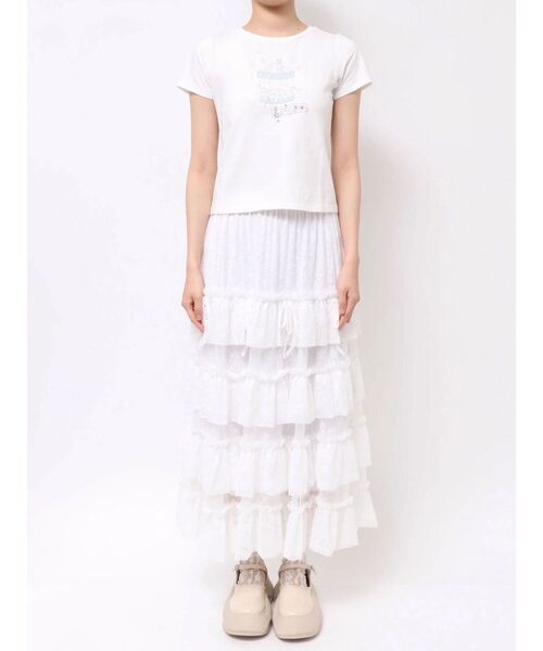 merry jenny(メリージェニー)の「あの日のメリーゴーランドtee(Tシャツ/カットソー・レディース・ミント/アイボリー/オフホワイト・FREE)」の13枚目の写真