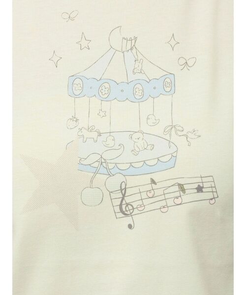 merry jenny(メリージェニー)の「あの日のメリーゴーランドtee(Tシャツ/カットソー・レディース・ミント/アイボリー/オフホワイト・FREE)」の15枚目の写真