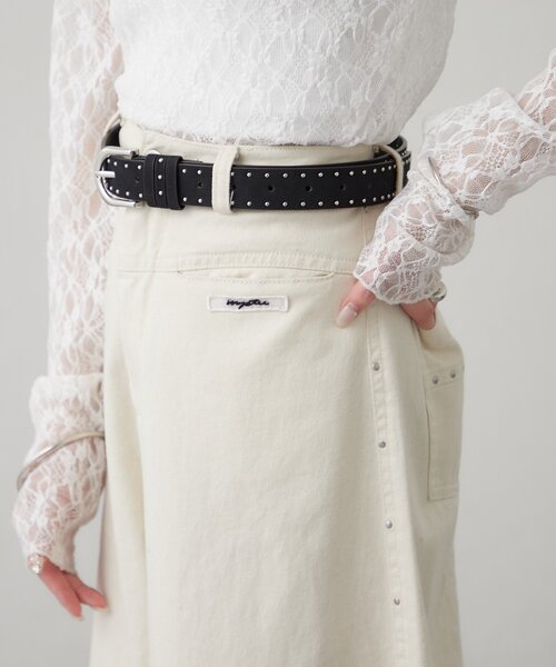 mystic(ミスティック)の「ラインスタッズベルト(ベルト・レディース・ブラック・ONE SIZE)」の3枚目の写真