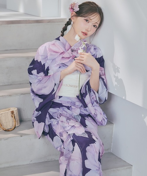 一人で簡単に着付けができる セパレート浴衣4点セット（トップス