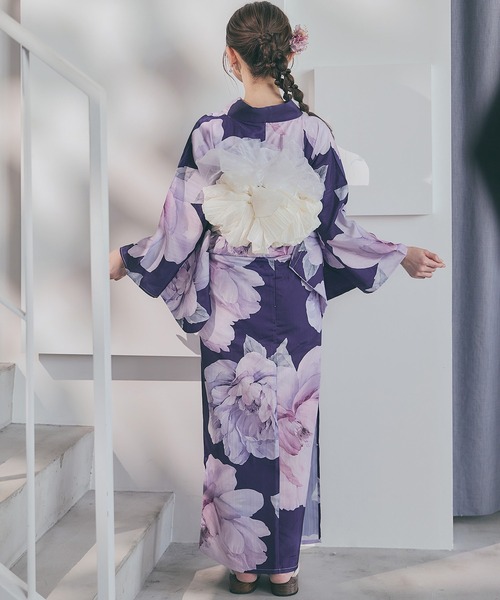 一人で簡単に着付けができる セパレート浴衣4点セット（トップス