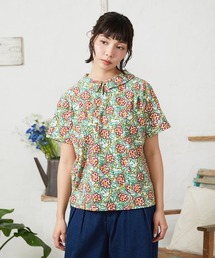 Dorotea フラワープリント半袖カットソー