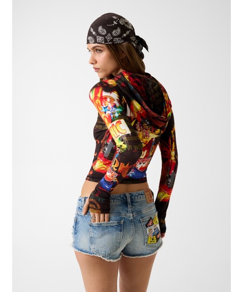 GUESS JEANS × HYSTERIC GLAMOUR Fitted Printed Zip Hoodie パーカー