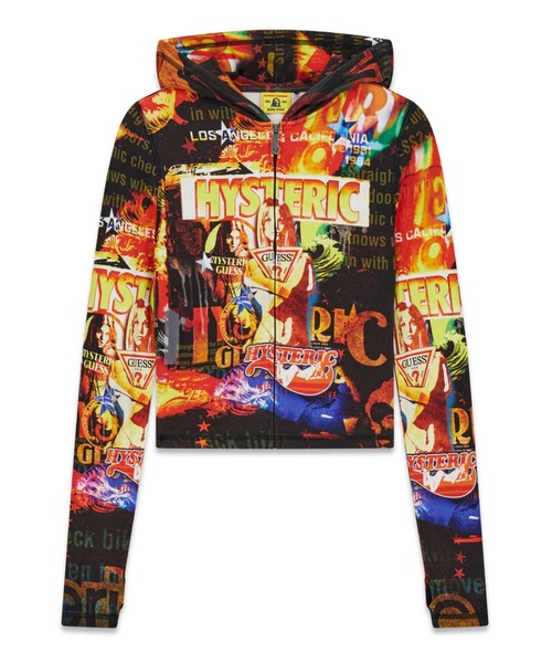 トップス HYSTERIC GLAMOUR GUESS JEANS HOODIE S GUESS JEANS × HYSTERIC GLAMOUR Full Zip Hoodie パーカー | GUESS