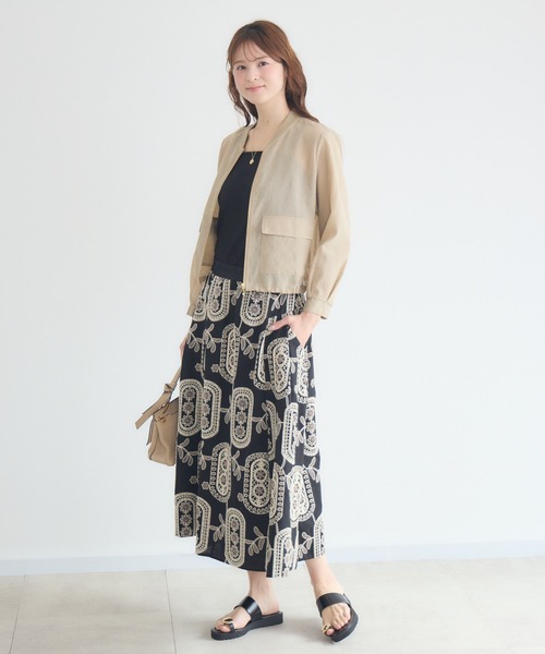 KATHARINE ROSS（キャサリンロス）の「【KATHARINE ROSS】麻調シアーブルゾン（ブルゾン・レディース・ネイビー/ベージュ・FREE）」の21枚目の写真