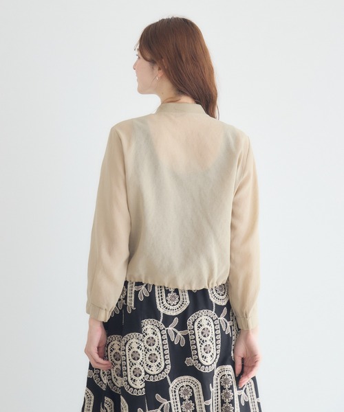 KATHARINE ROSS（キャサリンロス）の「【KATHARINE ROSS】麻調シアーブルゾン（ブルゾン・レディース・ネイビー/ベージュ・FREE）」の20枚目の写真