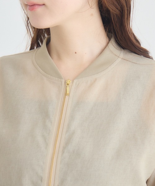 KATHARINE ROSS（キャサリンロス）の「【KATHARINE ROSS】麻調シアーブルゾン（ブルゾン・レディース・ネイビー/ベージュ・FREE）」の22枚目の写真