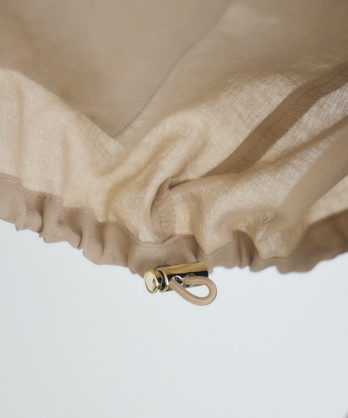 KATHARINE ROSS（キャサリンロス）の「【KATHARINE ROSS】麻調シアーブルゾン（ブルゾン・レディース・ネイビー/ベージュ・FREE）」の6枚目の写真