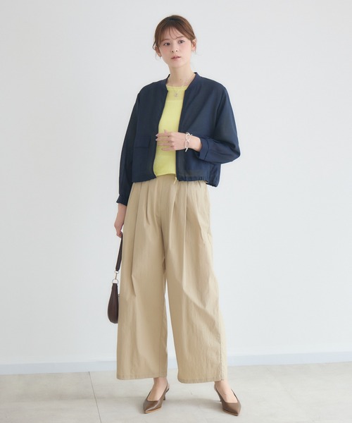 KATHARINE ROSS（キャサリンロス）の「【KATHARINE ROSS】麻調シアーブルゾン（ブルゾン・レディース・ネイビー/ベージュ・FREE）」の10枚目の写真