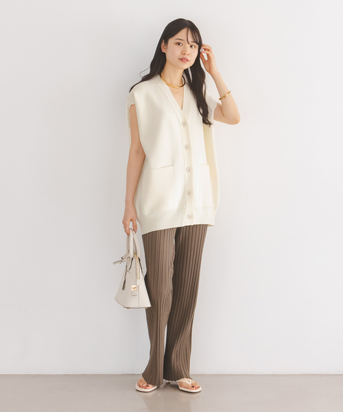 venit(ヴェニット)の「《WEB限定追加》venit/ヴェニット ベスト(ベスト・レディース・ホワイト/ネイビー・38)」の6枚目の写真